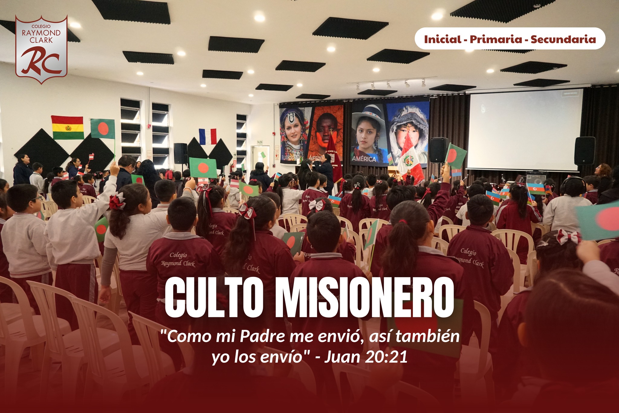 Compartimos un momento muy especial con nuestros estudiantes de Inicial, Primaria y Secundaria: ¡nuestro Culto Misionero! 🌍📖