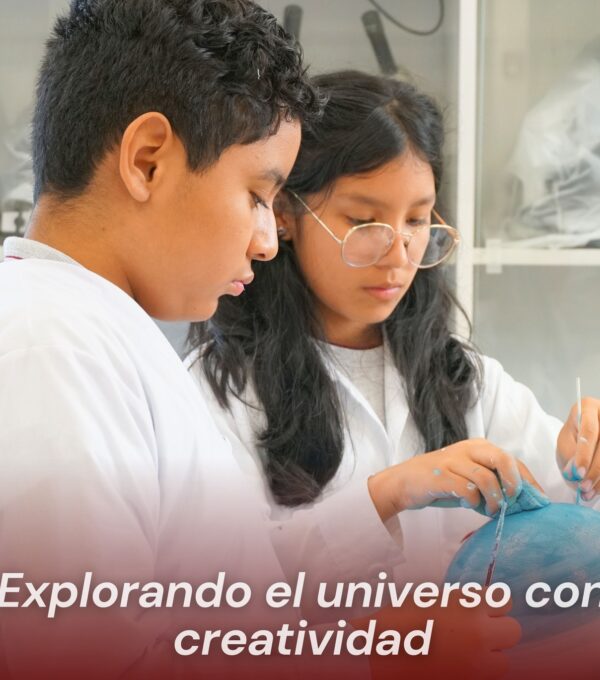 En el laboratorio de ciencia, creatividad y mucho entusiasmo.