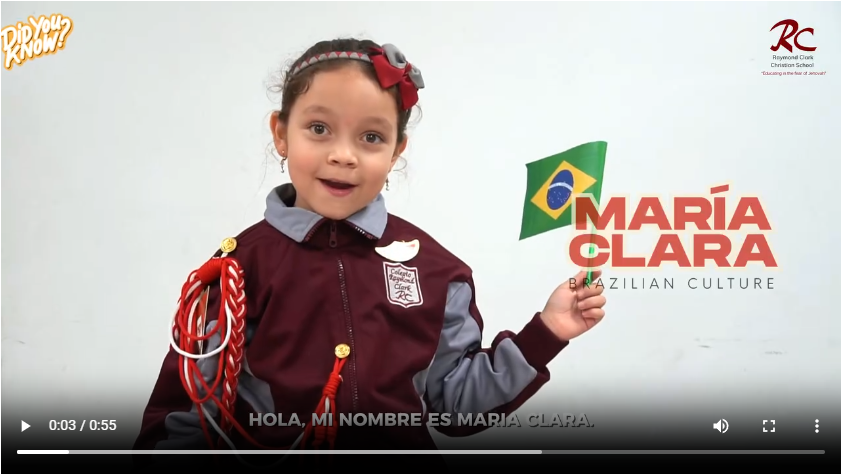 ✨ Conoce un poco más de la cultura brasileña junto a María Clara✨