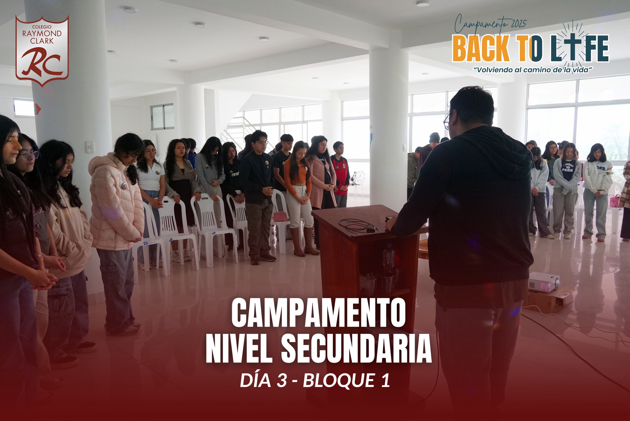 🌲🔥DÍA 3 – BLOQUE 1¡Seguimos compartiendo la experiencia que vivieron nuestros estudiantes de secundaria en el Campamento “Back to Life”! 🏕️